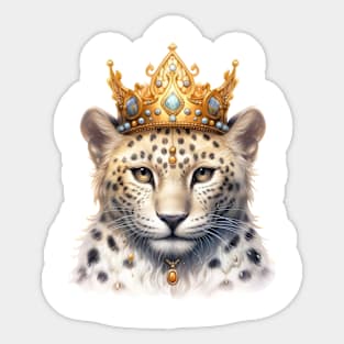 Leopard King Sticker